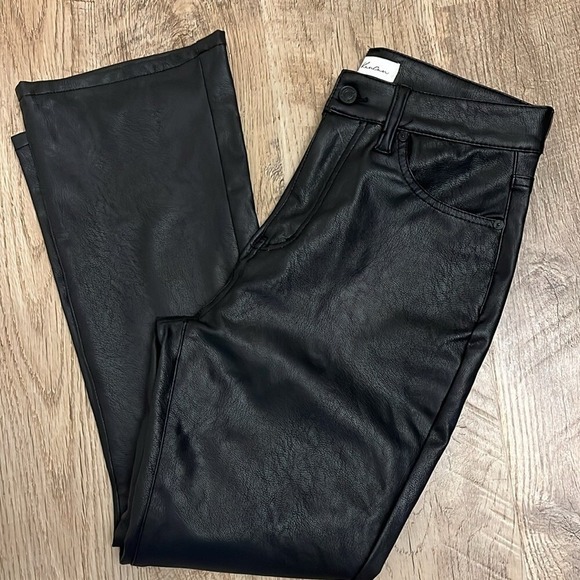 KanCan Black‎ faux Leather Pants - Picture 1 of 5